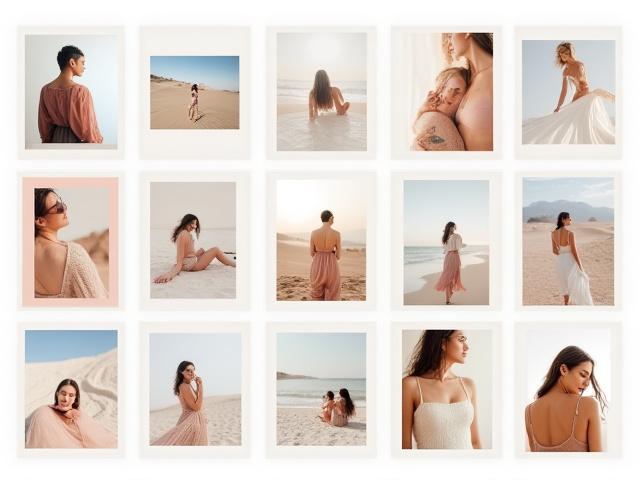 Grid de Instagram de una marca de moda, mostrando una estética visualmente impactante y coherente