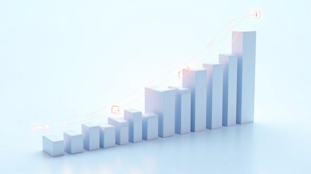 Gráfico animado con un crecimiento exponencial de ROAS y KPIs.